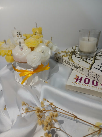 CANDLE FLOWER BOUQUET